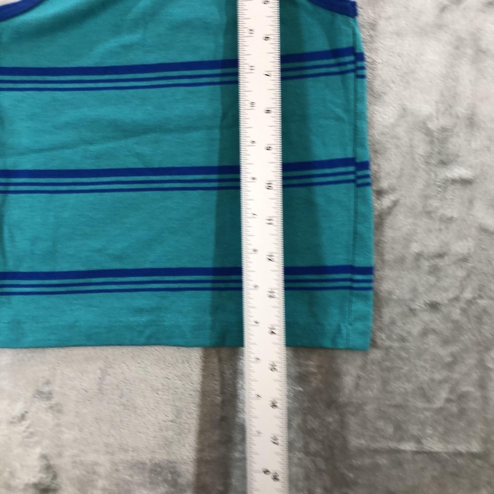 Vintage Sprockets Tank Top Boys 4T Green Blue Stripe Made USA Single Stitch - Picture 7 of 11